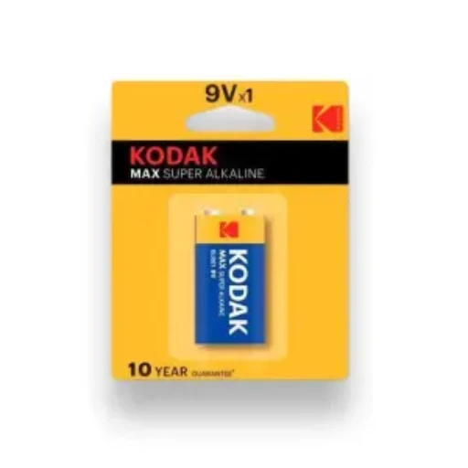 Kodak Alkaline Battery 9V Blister pack of 1 unit